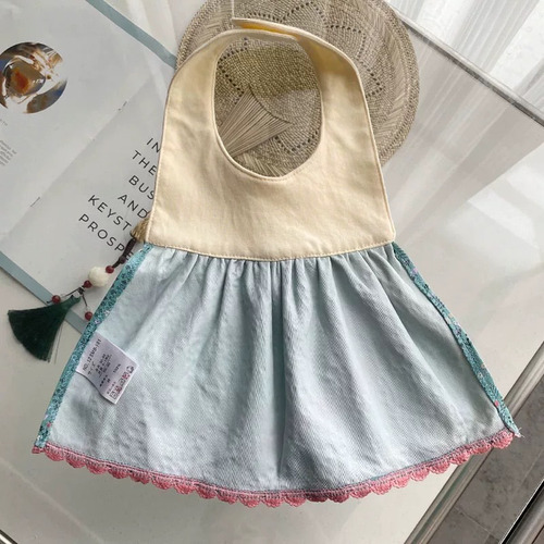 Babero Princesa Niña Con Botón A Presión Ajustable
