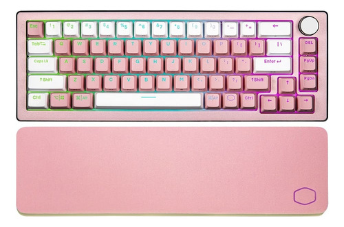 Teclado Gamer Mecânico Cooler Master Rgb Ck721 Sakura Rosa Idioma Inglês US