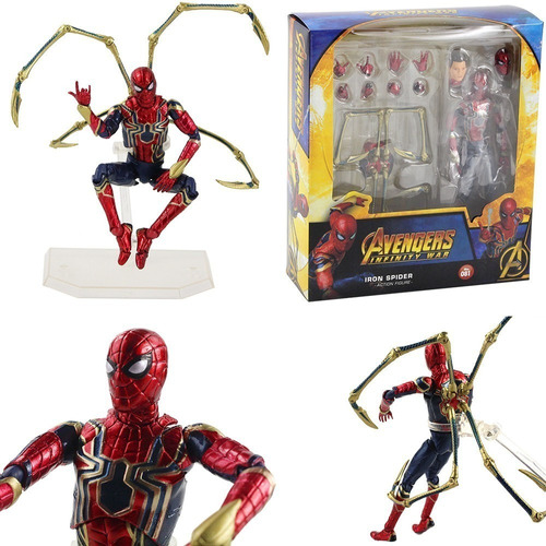 Figura De Acción Avengers Iron Spider Man Mafex 081 Modelo T