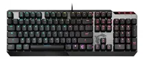 Comprar Teclado gamer MSI Vigor QWERTY MSI Kailh Low Profile inglés US color negro y metálico con luz RGB