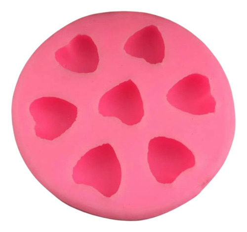 Molde De 7 Corazones Para Fondant De Silicón Libre De Bpa
