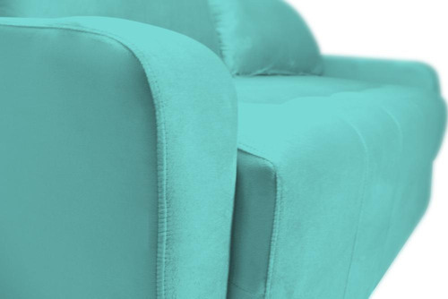 Sofá Cama Para Sala De Estar Amora New Veludo Matrix Cor Verde/água