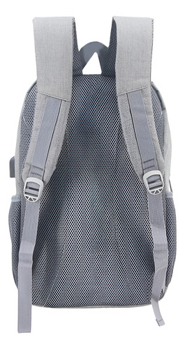 Mochila Unicross Urbana Escolar Deportiva Porta Botella 40l Color Gris Diseño De La Tela Liso
