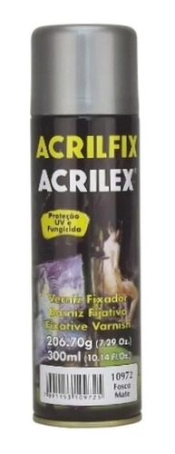 3 Latas Spray Verniz Acrilfix Fosco Acrilex 300ml