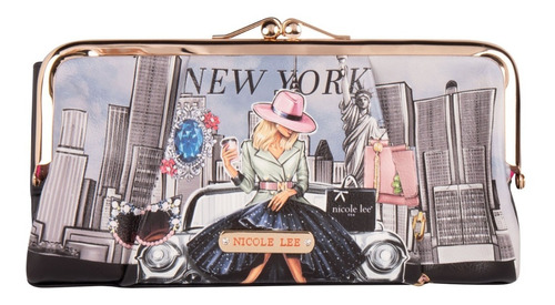 Cartera Catalina Nicole Lee Estampada Broche Kisslock Ss23