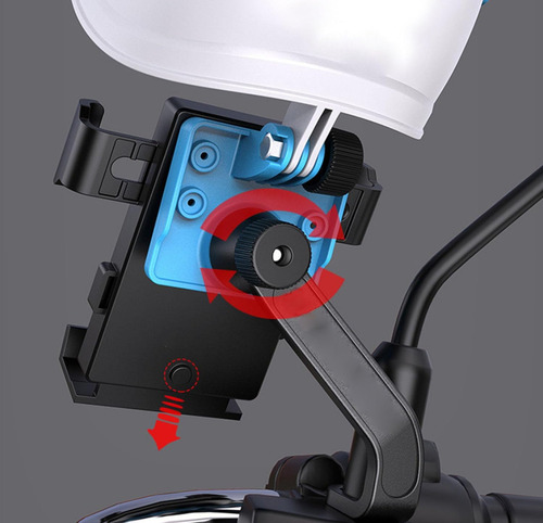 Soporte Para Celular Moto Bicicleta, Porta Móvil Impermeable Negro