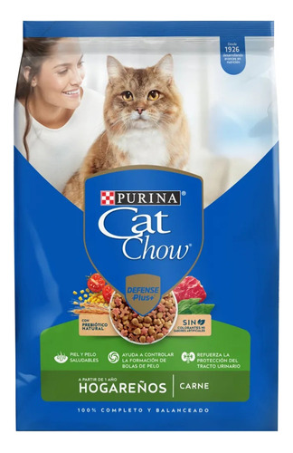 Cat Chow Adultos Hogareños Carne 1.5kg Alimento Seco Gato