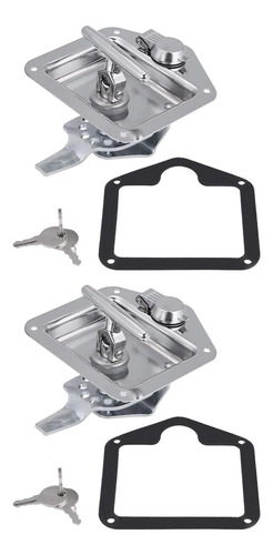 2 Peças Rv Trailer Tool Box Locks Com Duas Chaves
