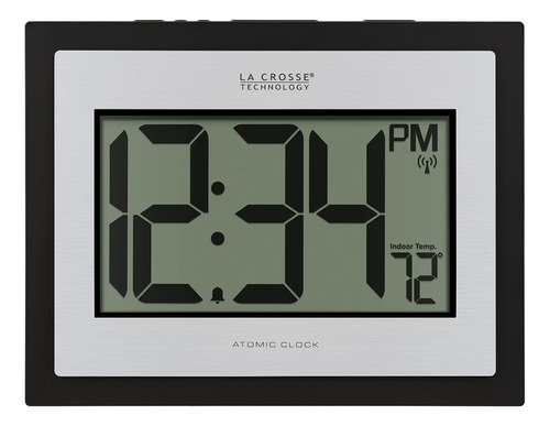 La Crosse Technology 513-s Reloj Atómico Digital Platead