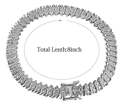Mdfun Pulsera De Cadena De Plata Con Eslabones Italianos De