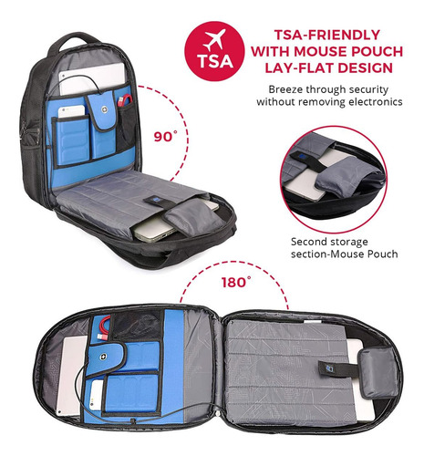 Mochila Swissdigital Design Tsa Business Laptop 15.6 Pulgada