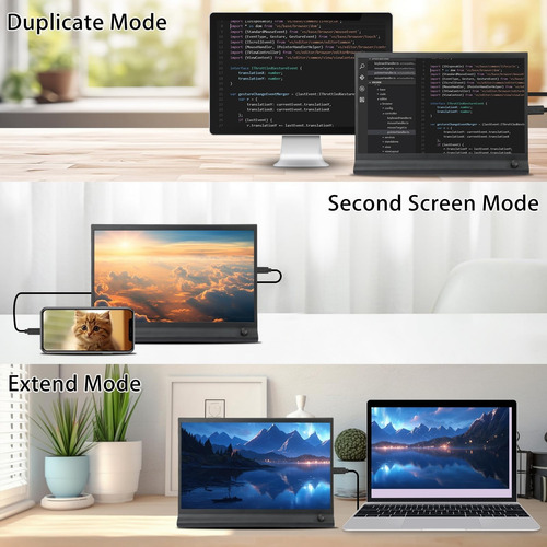 Monitor Portátil Con Soporte - 15.6 Pulgadas Fhd 1080p Rgb I