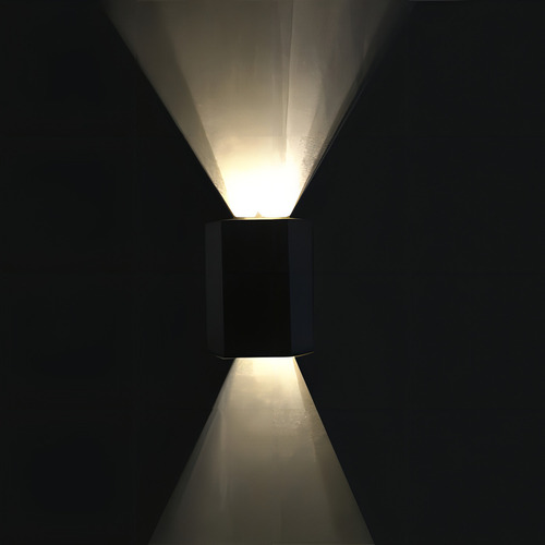 Arandela Luminária De Parede Metaldomado Kasse Sextavada Cor Branco 127/220V