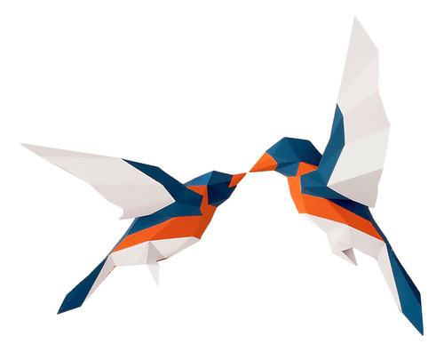 Escultura Colgante De Pared De Pájaros En Origami Bird The B
