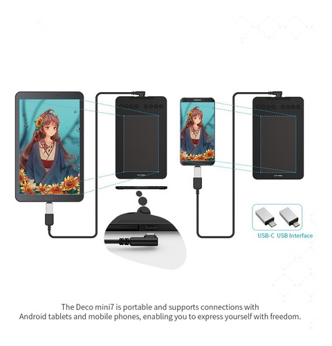 Imagen 4 de 5 de Deco Mini7 Xppen Tableta Grafica Profesional
