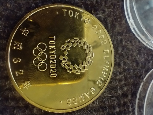 Moneda Olimpiadas Tokyo Japon 2020 Enchapada Oro