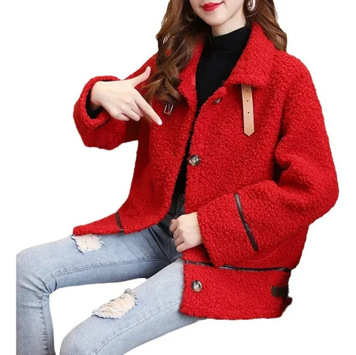 Chaqueta Sherpa Cálida Para Mujer, Abrigos De Invierno De Ma