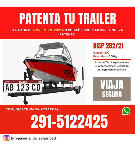 Imagen 1 de 5 de Homologación Trailers/casillas Categoría O1