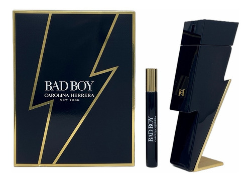 Carolina Herrera Bad Boy Set De 2 Pz Con Mini Para Hombre