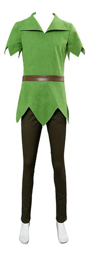 Disfraz De Cosplay Uj02 De Cos Peter Pan, Traje De Tela Verd