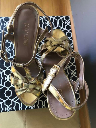 Sandalias Paruolo Doradas Talle 39 | MercadoLibre