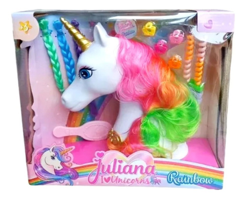 Juliana Peluqueria Unicornio Rainbow Con Accesorios Sisjul05