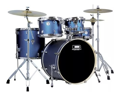 Bateria D One Rocket Dr22 Blue Satin Sparkle Azul Acustico