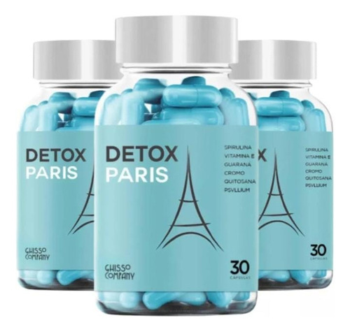 Kit 3 New Caps 3 Detox Paris - 30 Caps