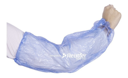 Manguilla Desechable Plástica Azul Bolsa X100und- Amamedical