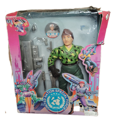 Soldado Militar Plástico Tipo Mego Rambo Chuck Gijoe 1995