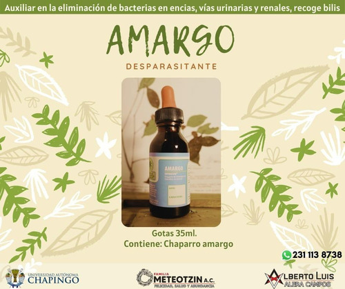 Amargo Formulas Herbolarias De Chapingo