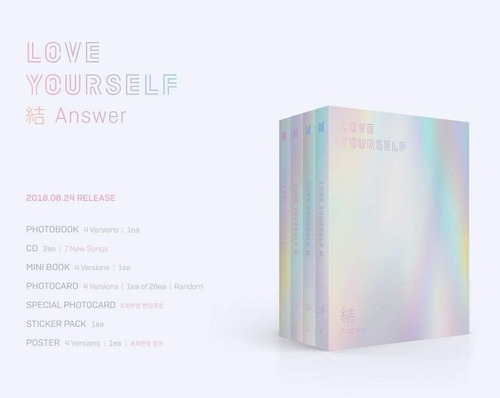 Bts Love Yourself Answer 2cd+photobook+mini Book+photocard