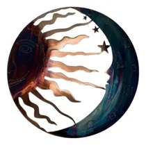 Comprar Elegante Arte De Pared Con Sol Y Luna, Decoración De Metal,