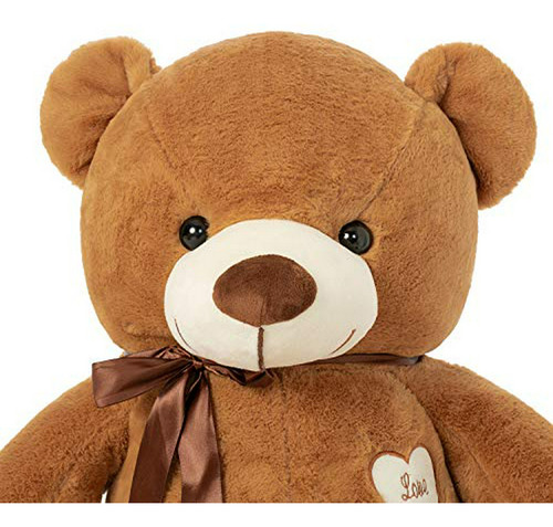 Peluche Oso Teddy Grande 80 Cm Con Corazón Regalo Niñas Novi