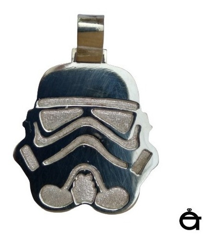 Medalla Colgante Joya Star Wars Plata 980 Stormtrooper