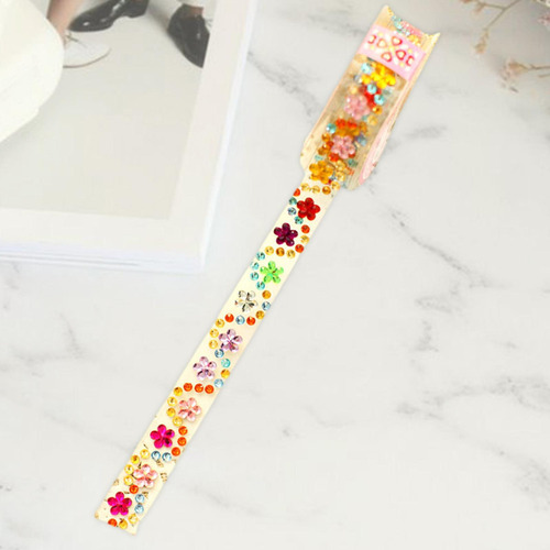 Cinta Adhesiva Acrílica Con Diamantes De Flores Pequeñas