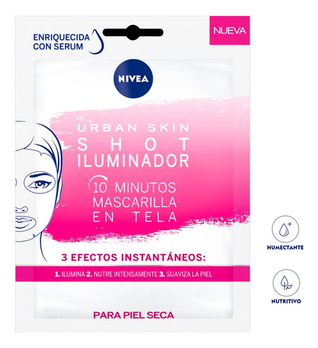 Mascara Nivea Urban S.shot Ilumina Facial 1un Piel Seca