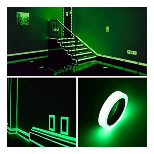 Fita Adesiva Antiderrapante 5 Metros Fluorescente Kit 22 Uni