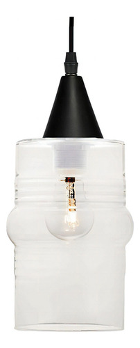 Lustre Pendente Taschibra Ali Liso Transparente Bivolt Preto