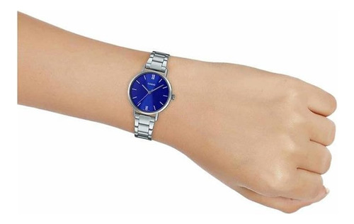 Casio Ltp-vt02d-2a Reloj Analógico Minimalista De Acero Con