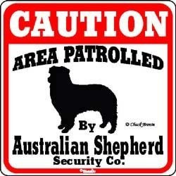 Yard Dog Muestra De La Precaución Área Patrullada Por El Aus