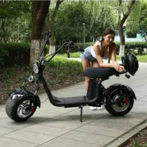 Scooter Moto Eléctrica Harley Doble Asiento 1500w +potencia