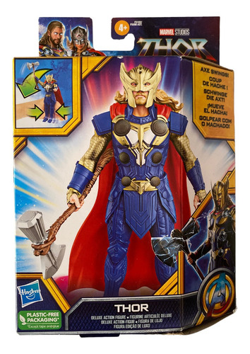 Thor Love And Thunder Deluxe Action Figure Hasbro 2022 6pulg (Usado)