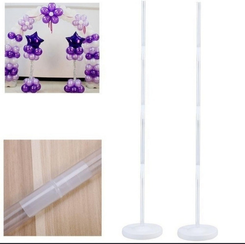 2 Columnas Portátiles Con Base Para Decoración Globos 1.5 Mt