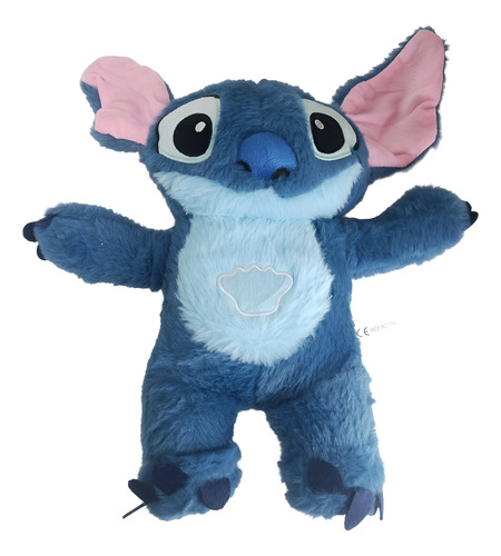 Peluche Stitch Repira - Suave Y Adorable+ Pilas Azul
