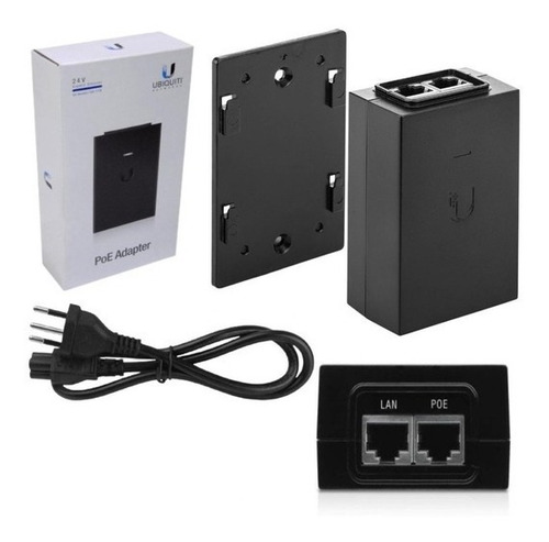 Imagem 2 de 4 de Fonte Ubnt Poe-24-12w-br Poe Injector 24vdc 12w 0.5amp