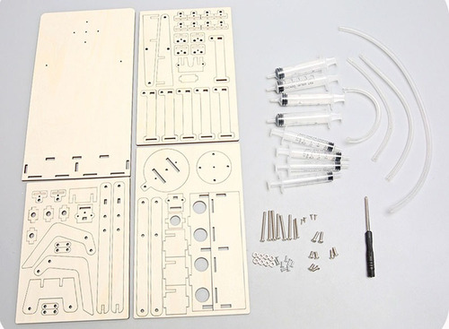 Brazo Robot Garra Hidraulica Para Armar Kit De Ciencia Stem