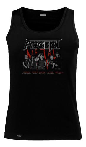 Camiseta Esqueleto Accept Banda Rock Heart Metal Sbo