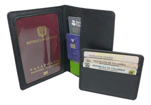 Funda Protectora Porta Pasaporte Combo Viajero Tarjetero 