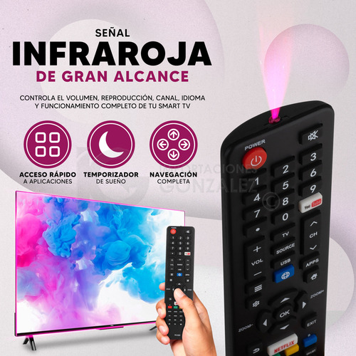 Control Remoto Compatible Con Jvc Rc320 Netflix Youtube